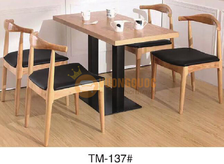 Bộ bàn ghế cafe có nệm  HOY TM137-1